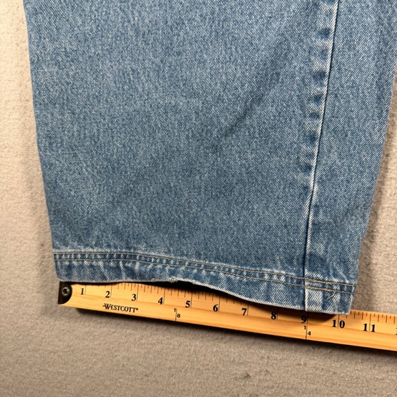 B One Soul Vintage‎ Baggy Cargo Jeans Light Wash Embroidered Dragon 36x32 Mens - Picture 7 of 13